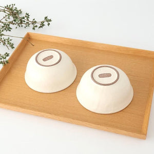 Tohzan-Gama Rimmed Small Bowl White and Brown | Kobachi Mino Ware