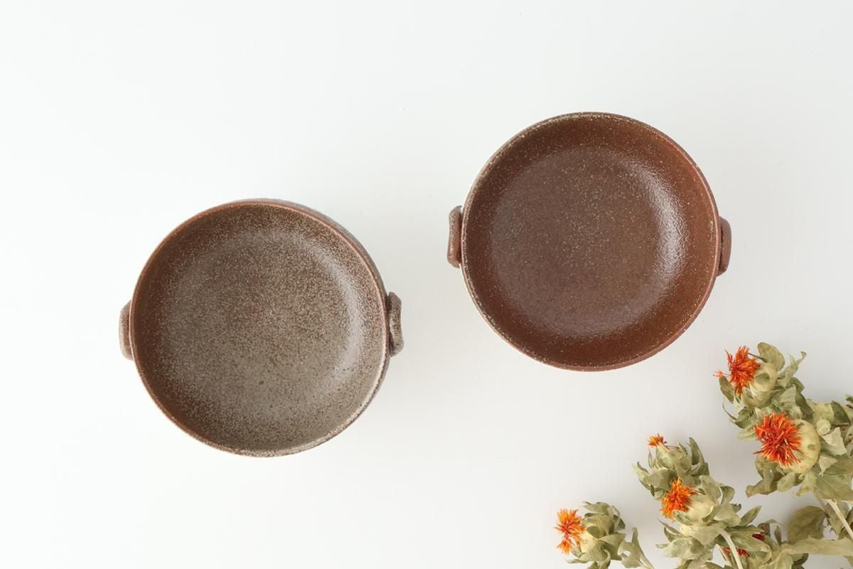 Tohzan-Gama Soup Bowl White and Brown | Mino Ware