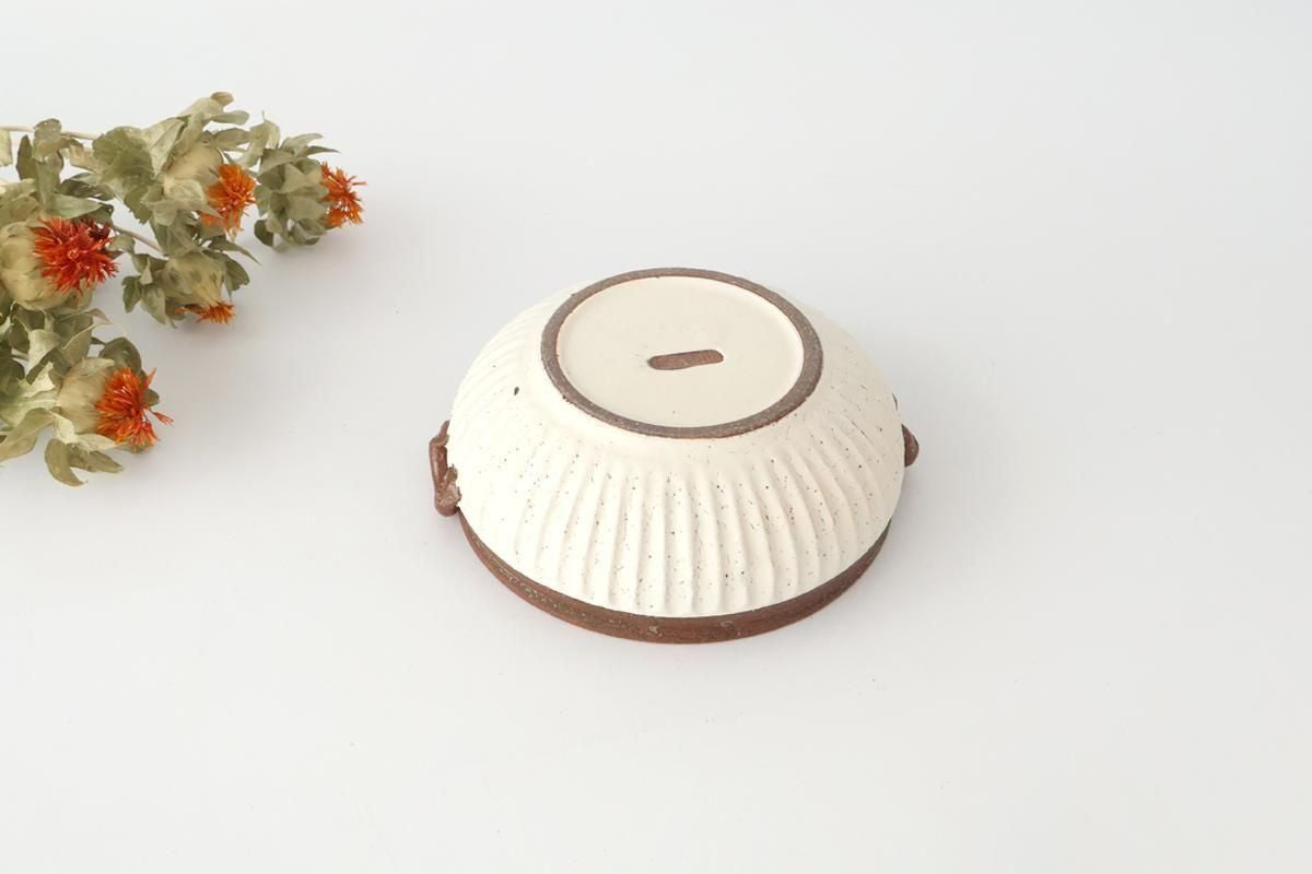 Tohzan-Gama Soup Bowl White and Brown | Mino Ware