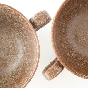 Tohzan-Gama Soup Cup White and Brown | Mino Ware