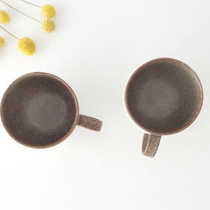 Tohzan-Gama Round Mug Cup White and Brown | Mino Ware