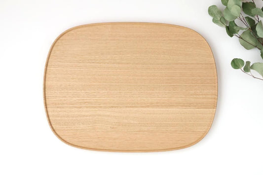 Aizawa Wood Crafts KITO Fukura Tray Chestnut