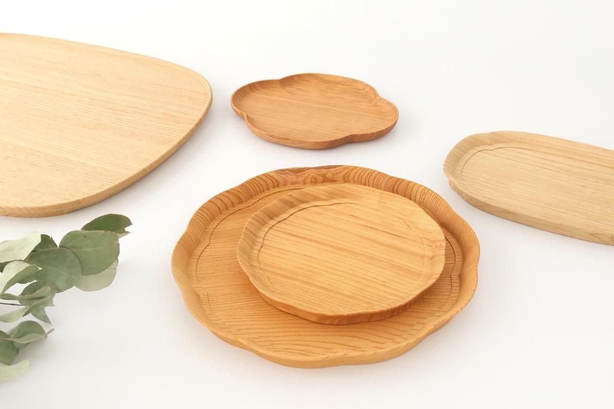 Aizawa Wood Crafts KITO Fukura Tray Chestnut
