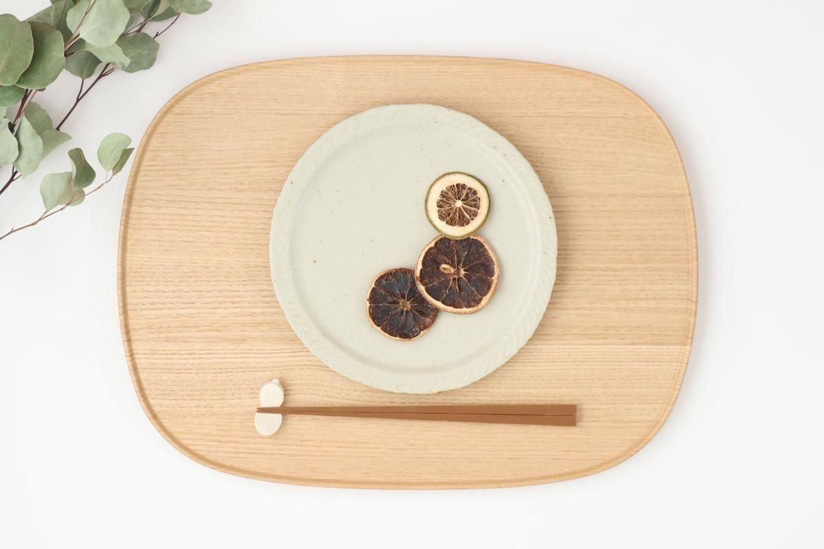 Aizawa Wood Crafts KITO Fukura Tray Chestnut