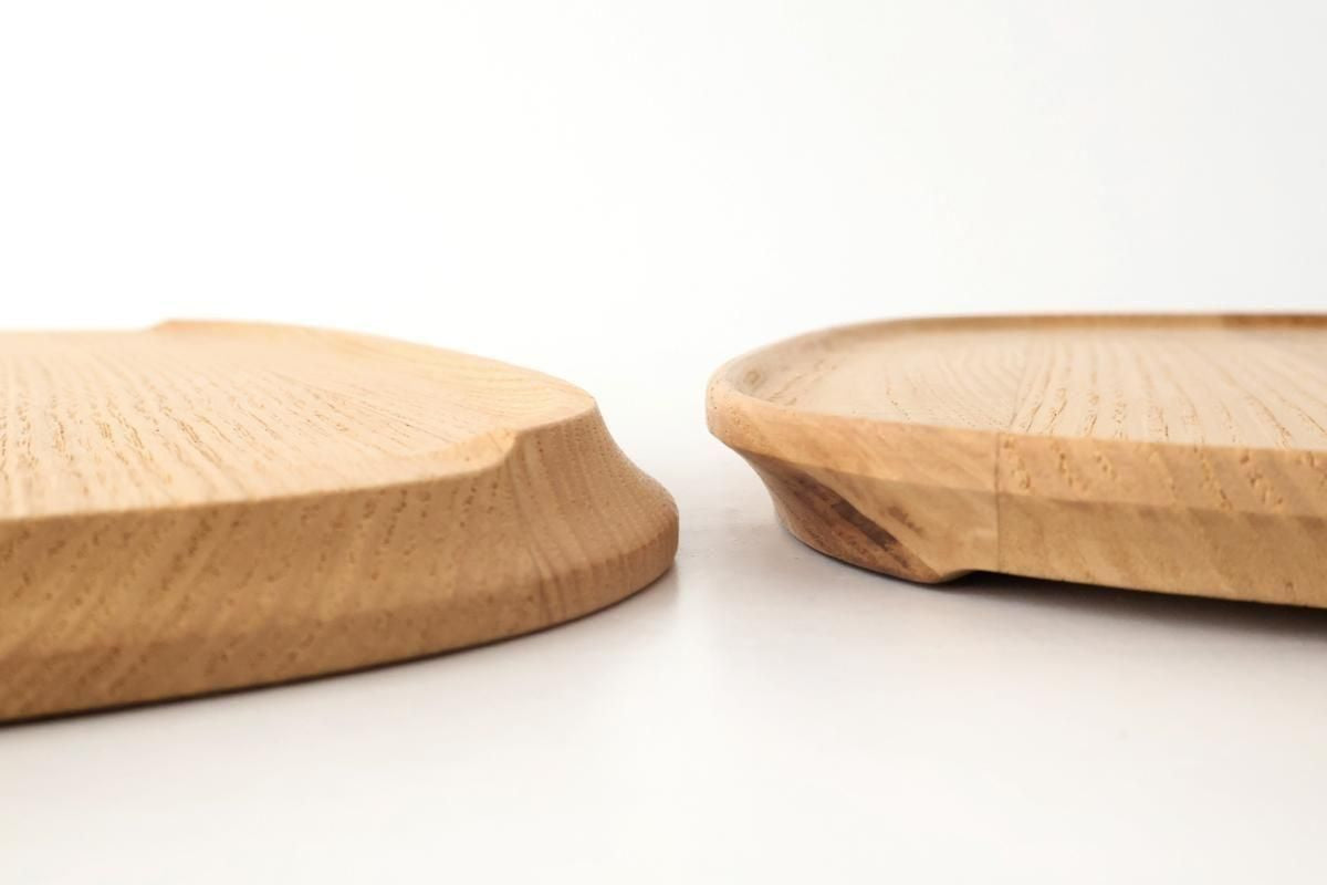 Aizawa Wood Crafts KITO Fukura Tray Chestnut