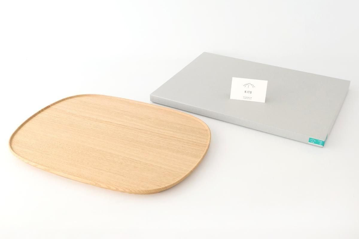 Aizawa Wood Crafts KITO Fukura Tray Chestnut