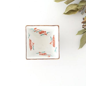 Small Square Bowl Red Lattice Pattern | Kobachi Arita Ware