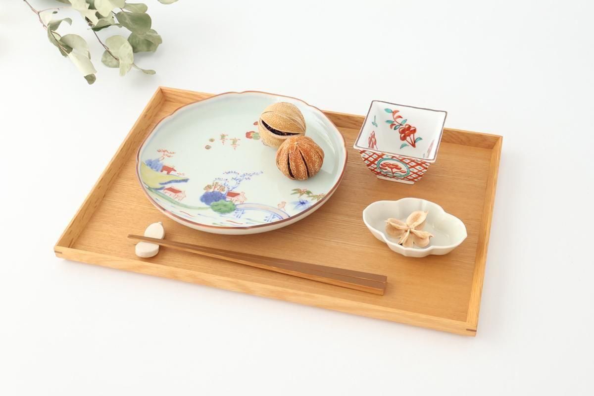 Small Square Bowl Red Lattice Pattern | Kobachi Arita Ware