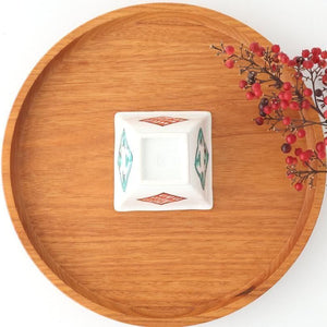 Small Square Bowl Green Landscape Pattern  | Kobachi Arita Ware