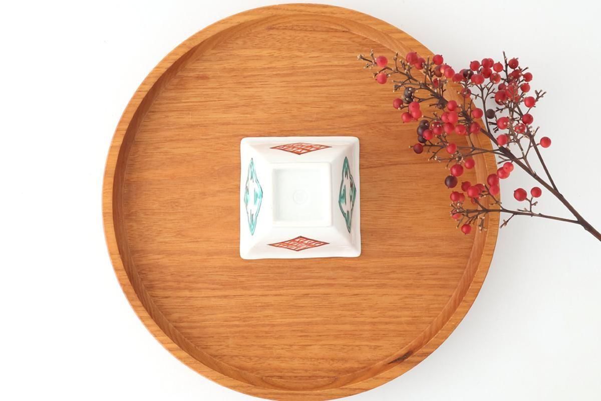 Small Square Bowl Green Landscape Pattern  | Kobachi Arita Ware