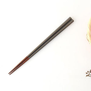 KORINDO Octagonal Chopsticks Silver/Black 23.5cm /9.25in