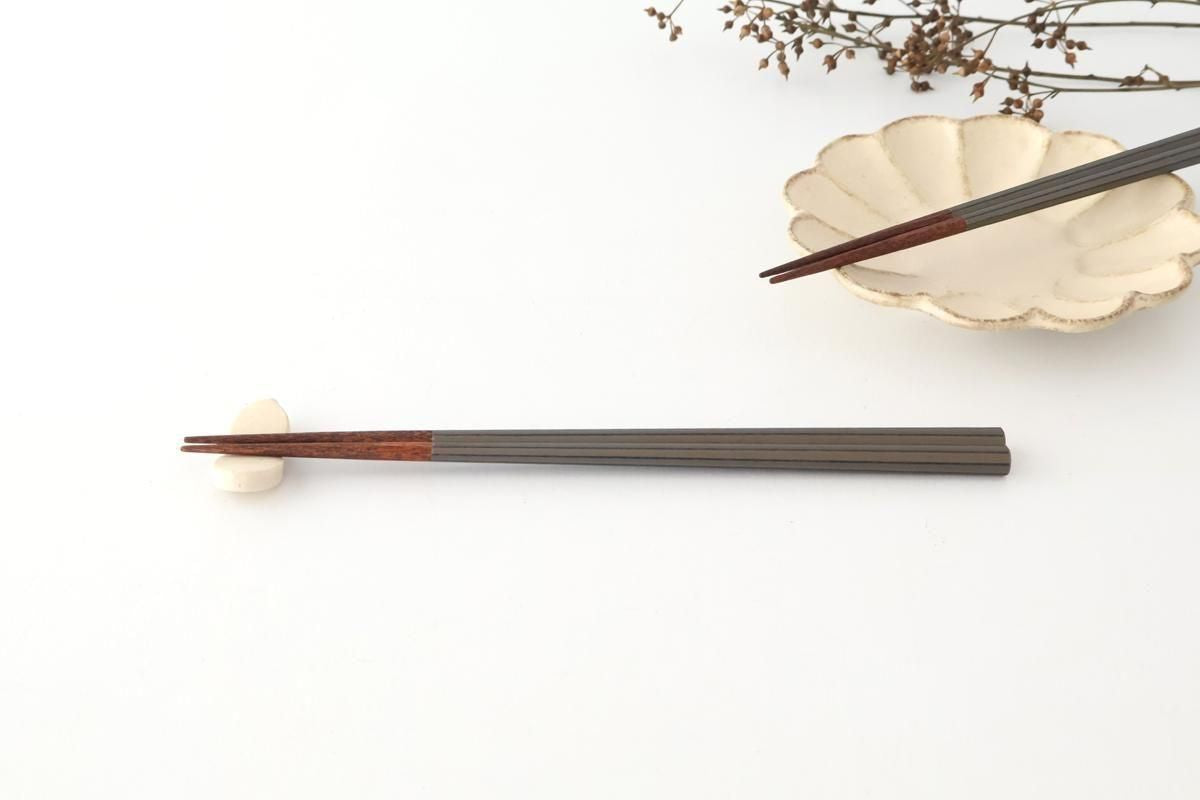 KORINDO Octagonal Chopsticks Silver/Black 23.5cm /9.25in