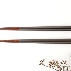 KORINDO Octagonal Chopsticks Silver/Black 23.5cm /9.25in