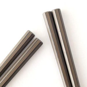 KORINDO Octagonal Chopsticks Silver/Black 23.5cm /9.25in