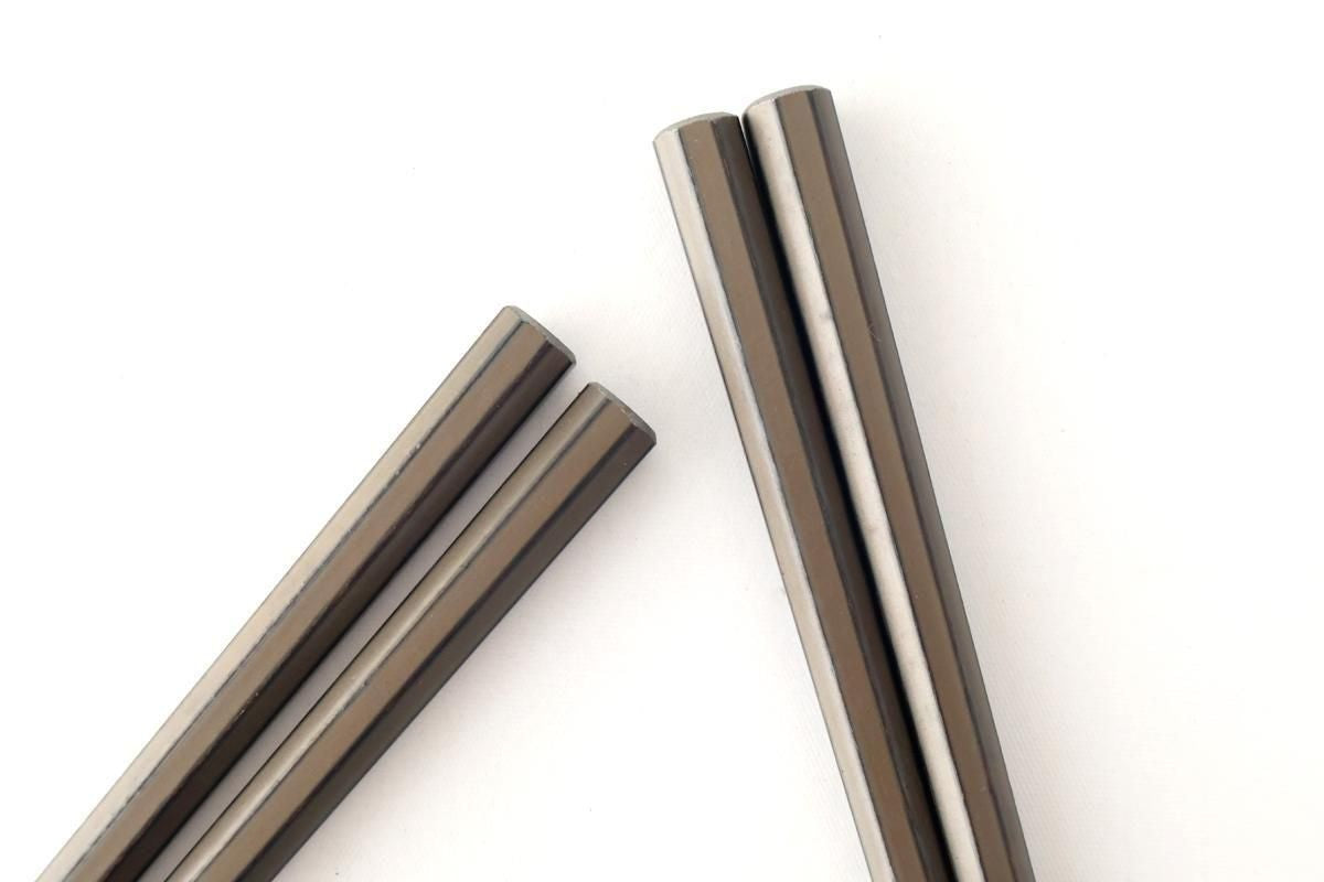 KORINDO Octagonal Chopsticks Silver/Black 23.5cm /9.25in