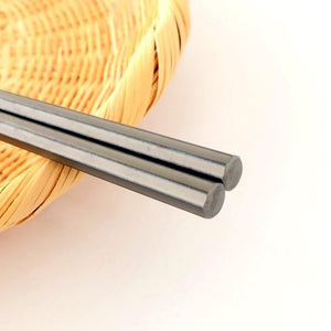 KORINDO Octagonal Chopsticks Silver/Black 23.5cm /9.25in