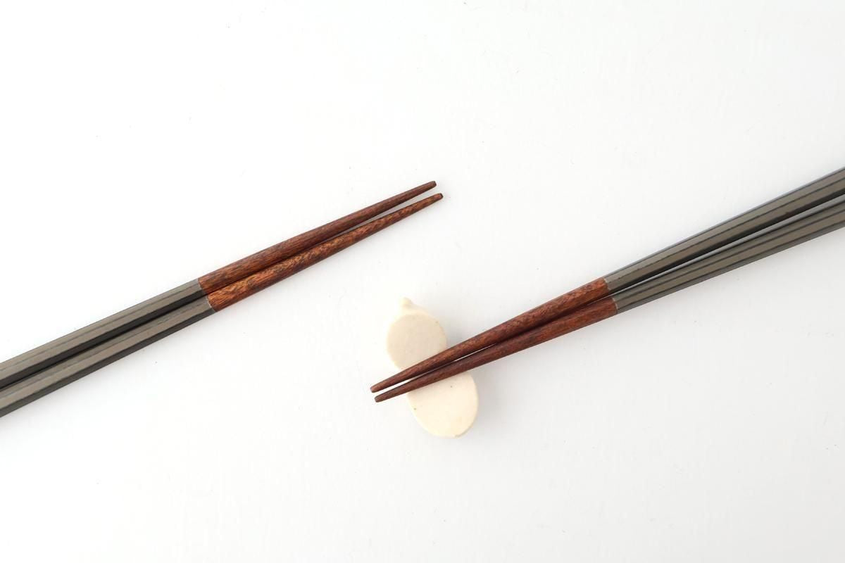 KORINDO Octagonal Chopsticks Silver/Black 23.5cm /9.25in