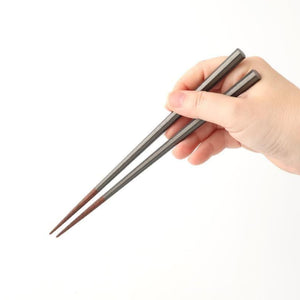 KORINDO Octagonal Chopsticks Silver/Black 23.5cm /9.25in