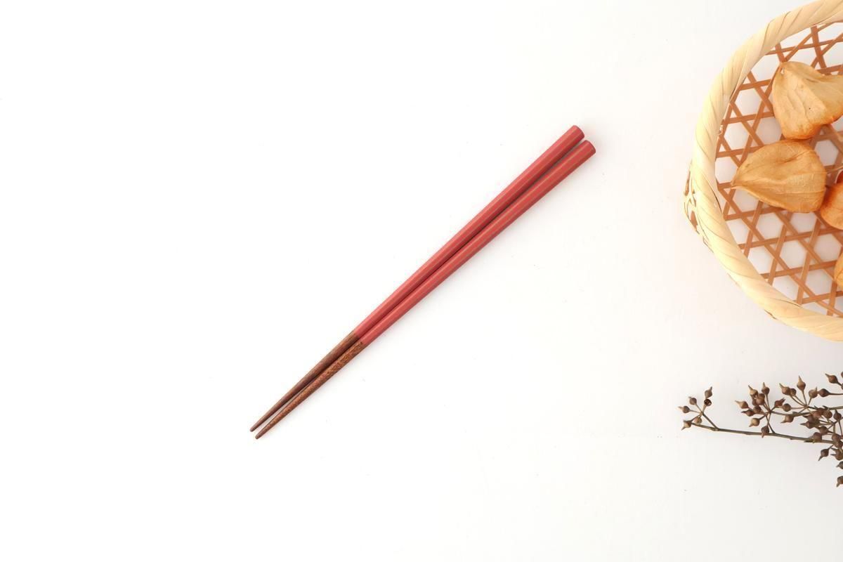 KORINDO Octagonal Chopsticks Peach/White 22cm /8.7in