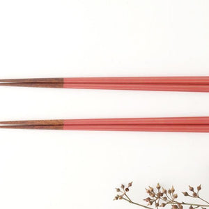 KORINDO Octagonal Chopsticks Peach/White 22cm /8.7in