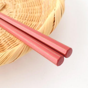 KORINDO Octagonal Chopsticks Peach/White 22cm /8.7in