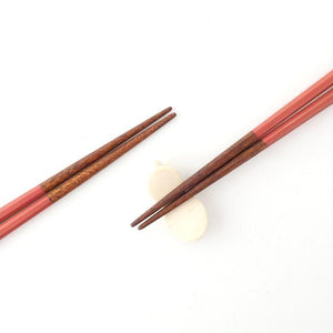 KORINDO Octagonal Chopsticks Peach/White 22cm /8.7in