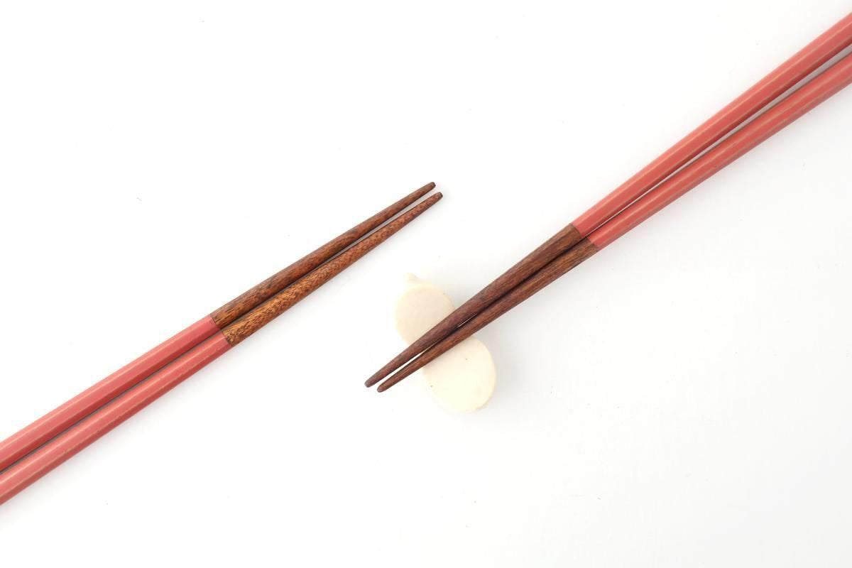 KORINDO Octagonal Chopsticks Peach/White 22cm /8.7in