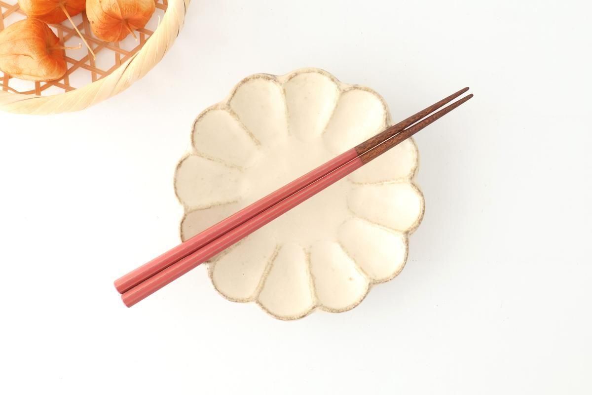 KORINDO Octagonal Chopsticks Peach/White 22cm /8.7in
