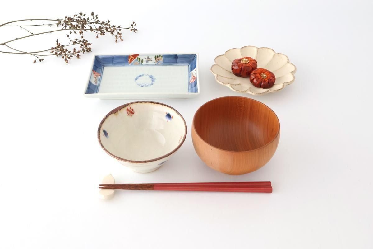 KORINDO Octagonal Chopsticks Peach/White 22cm /8.7in