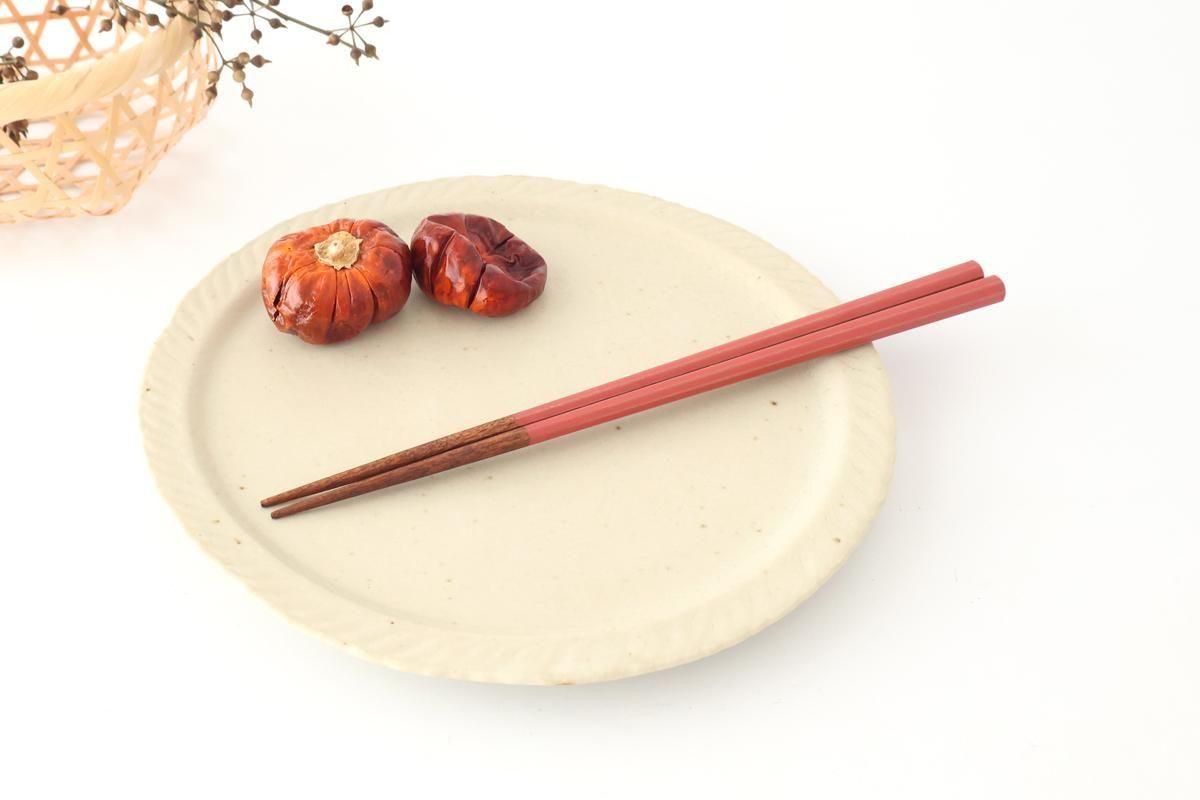 KORINDO Octagonal Chopsticks Peach/White 22cm /8.7in