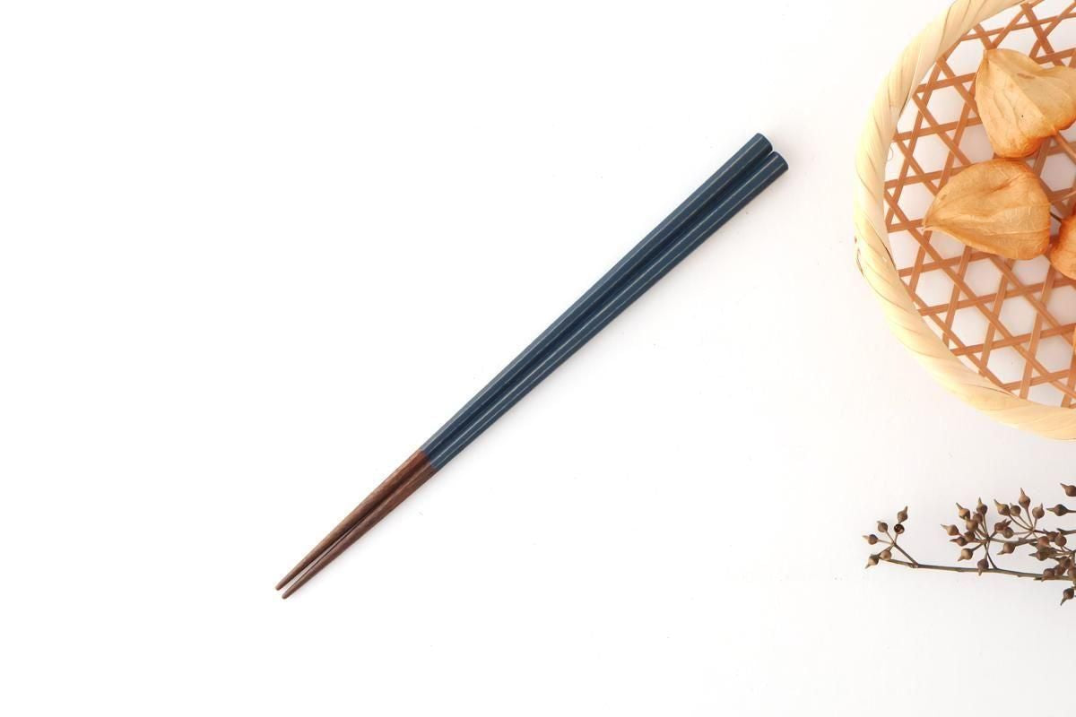 KORINDO Octagonal Chopsticks Navy/White 23.5cm /9.25in