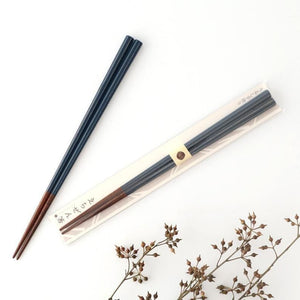 KORINDO Octagonal Chopsticks Navy/White 23.5cm /9.25in