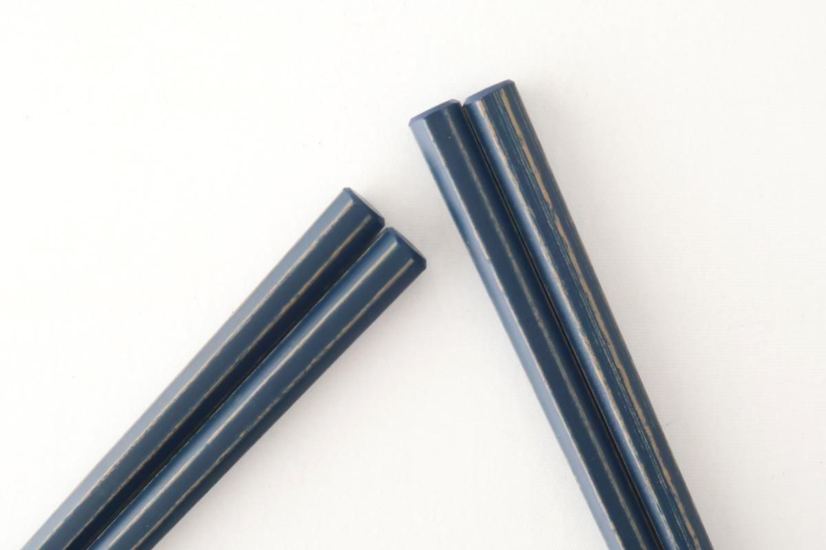 KORINDO Octagonal Chopsticks Navy/White 23.5cm /9.25in