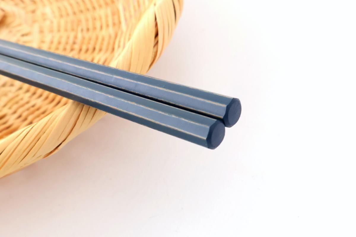 KORINDO Octagonal Chopsticks Navy/White 23.5cm /9.25in