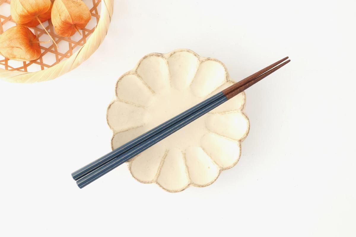 KORINDO Octagonal Chopsticks Navy/White 23.5cm /9.25in