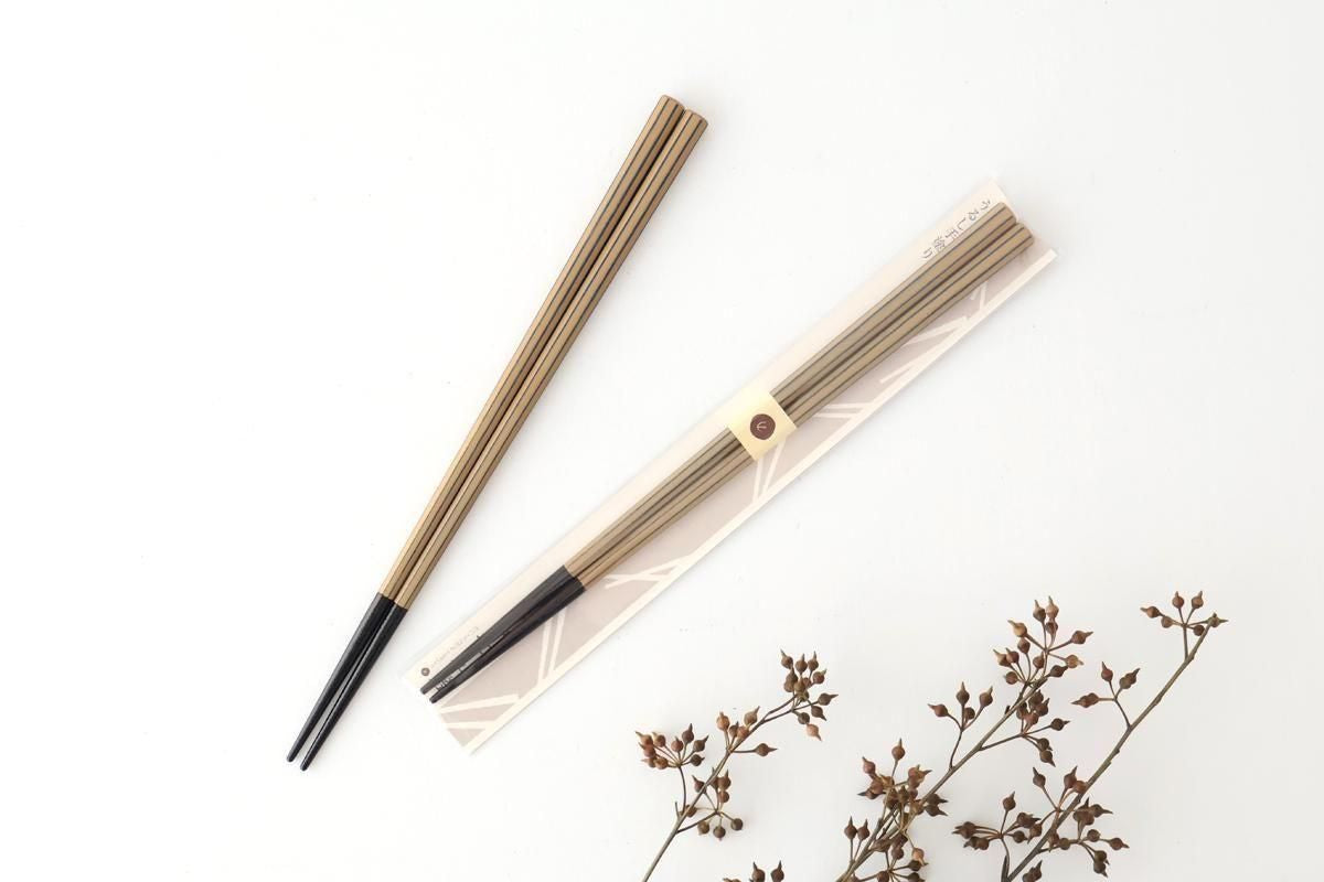 KORINDO Octagonal Chopsticks White/Black 23.5cm /9.25in