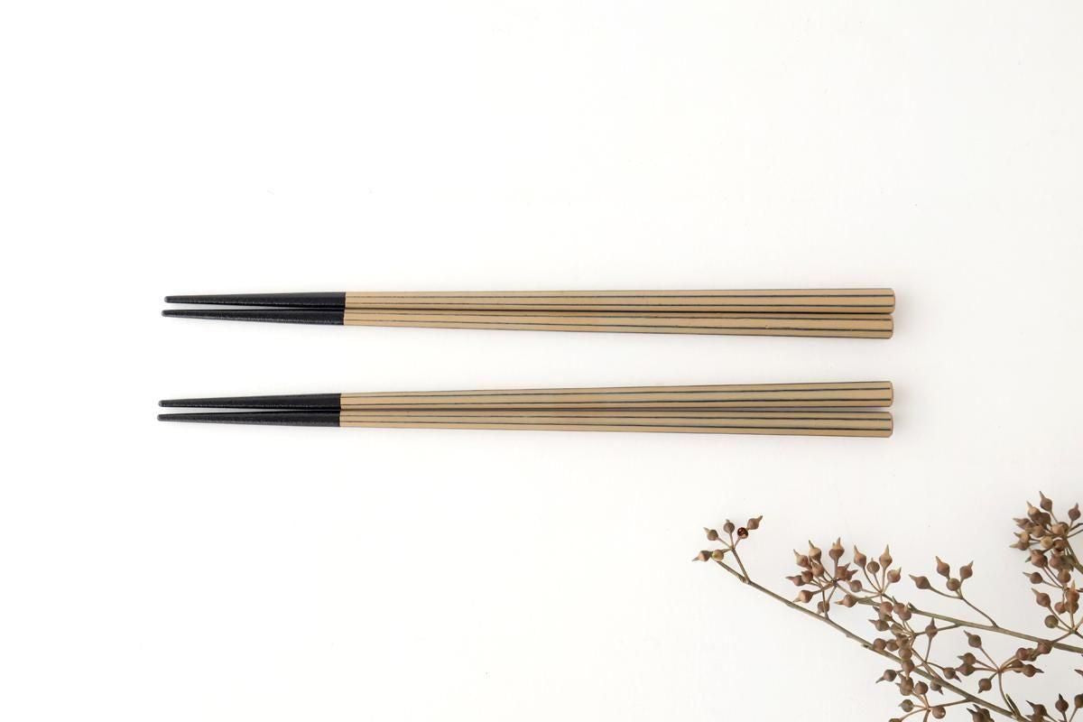 KORINDO Octagonal Chopsticks White/Black 23.5cm /9.25in