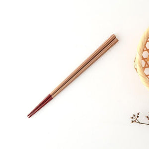 KORINDO Octagonal Chopsticks White/Vermilion 22cm /8.7in