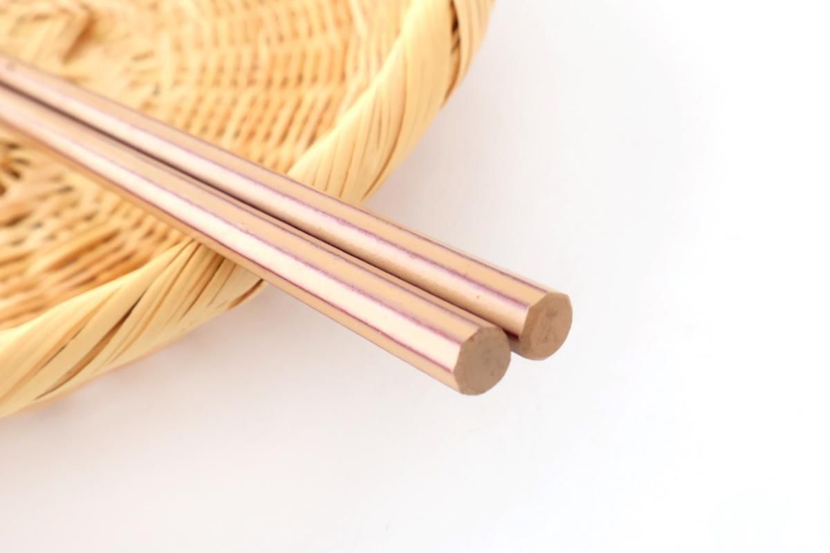 KORINDO Octagonal Chopsticks White/Vermilion 22cm /8.7in