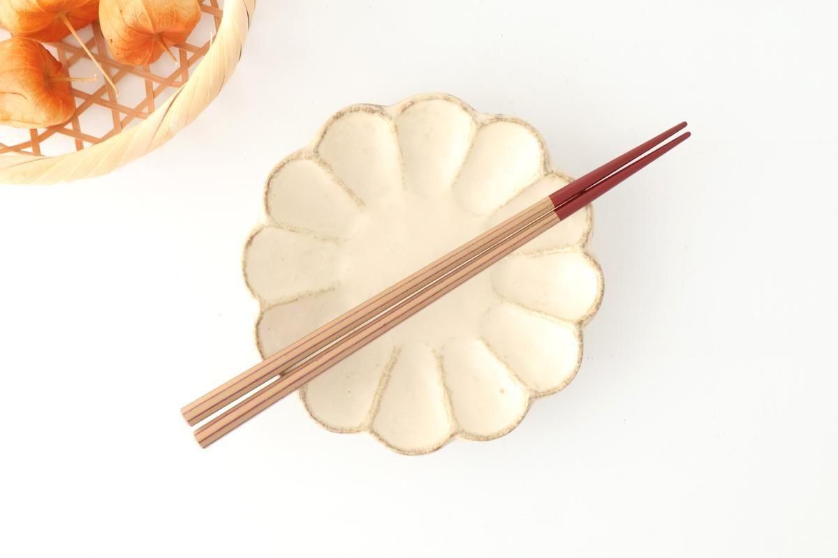 KORINDO Octagonal Chopsticks White/Vermilion 22cm /8.7in