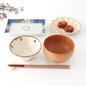 KORINDO Octagonal Chopsticks White/Vermilion 22cm /8.7in