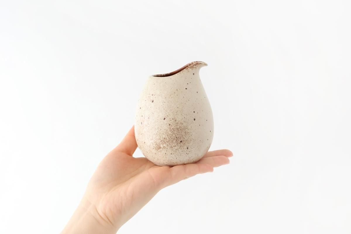 Sake Carafe Katakuchi Beige | Mino Ware