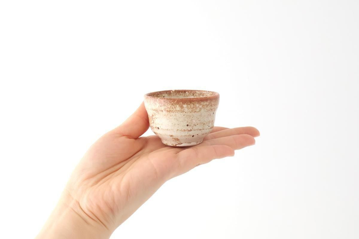 Sake Cup Guinomi Beige | Mino Ware