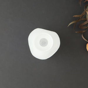 Hirota Glass Sake Bottle Tokkuri White