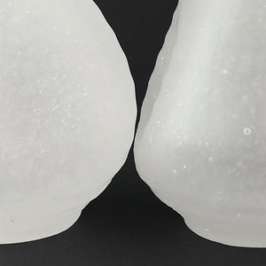 Hirota Glass Sake Bottle Tokkuri White