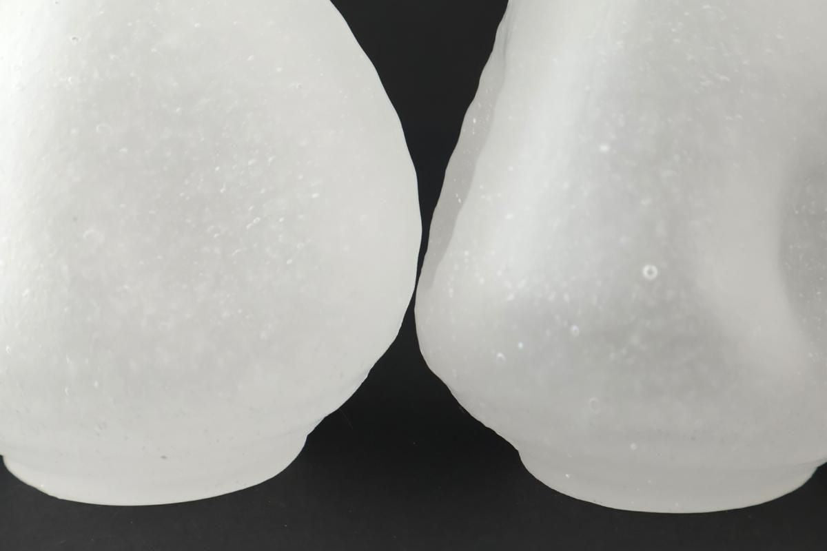 Hirota Glass Sake Bottle Tokkuri White