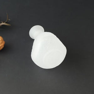 Hirota Glass Sake Bottle Tokkuri White