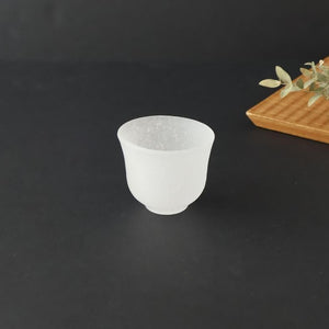 Hirota Glass Sake Cup Guinomi White