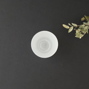 Hirota Glass Sake Cup Guinomi White