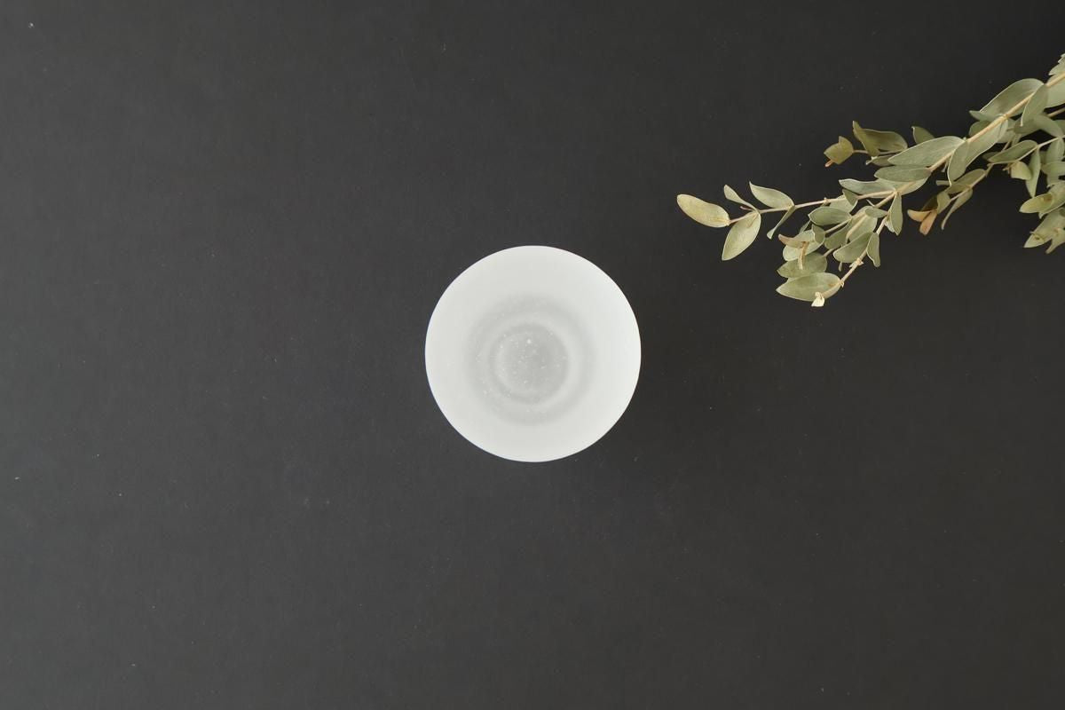 Hirota Glass Sake Cup Guinomi White